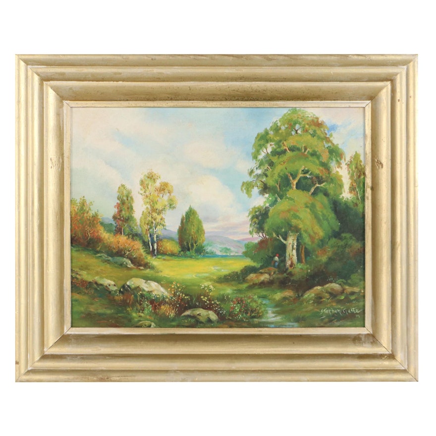 Stephen Geitz Landscape Oil Painting of Early Autumn