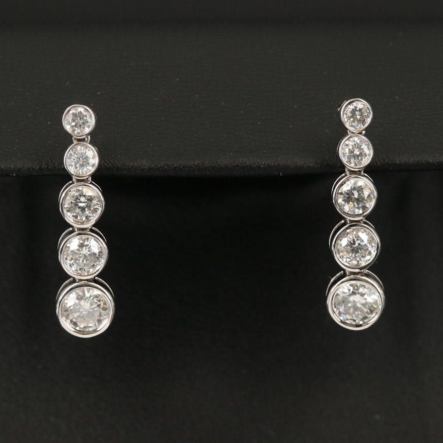 14K Graduated 2.00 CTW Diamond Earrings