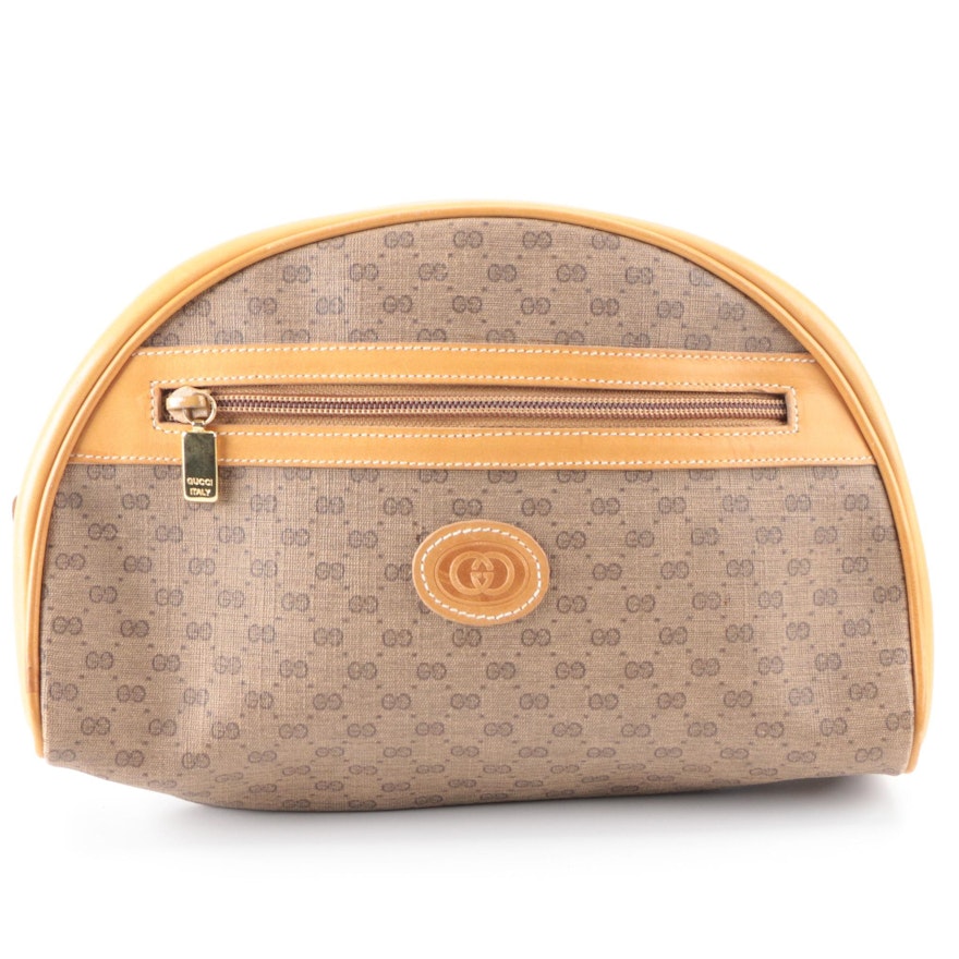 Gucci Cosmetic Pouch in Micro GG Coated Canvas and Leather