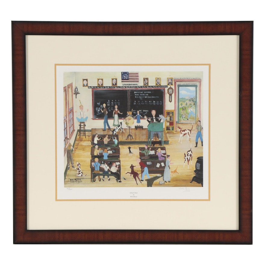 Will Moses Folk Art Giclée "School Daze," 21st Century