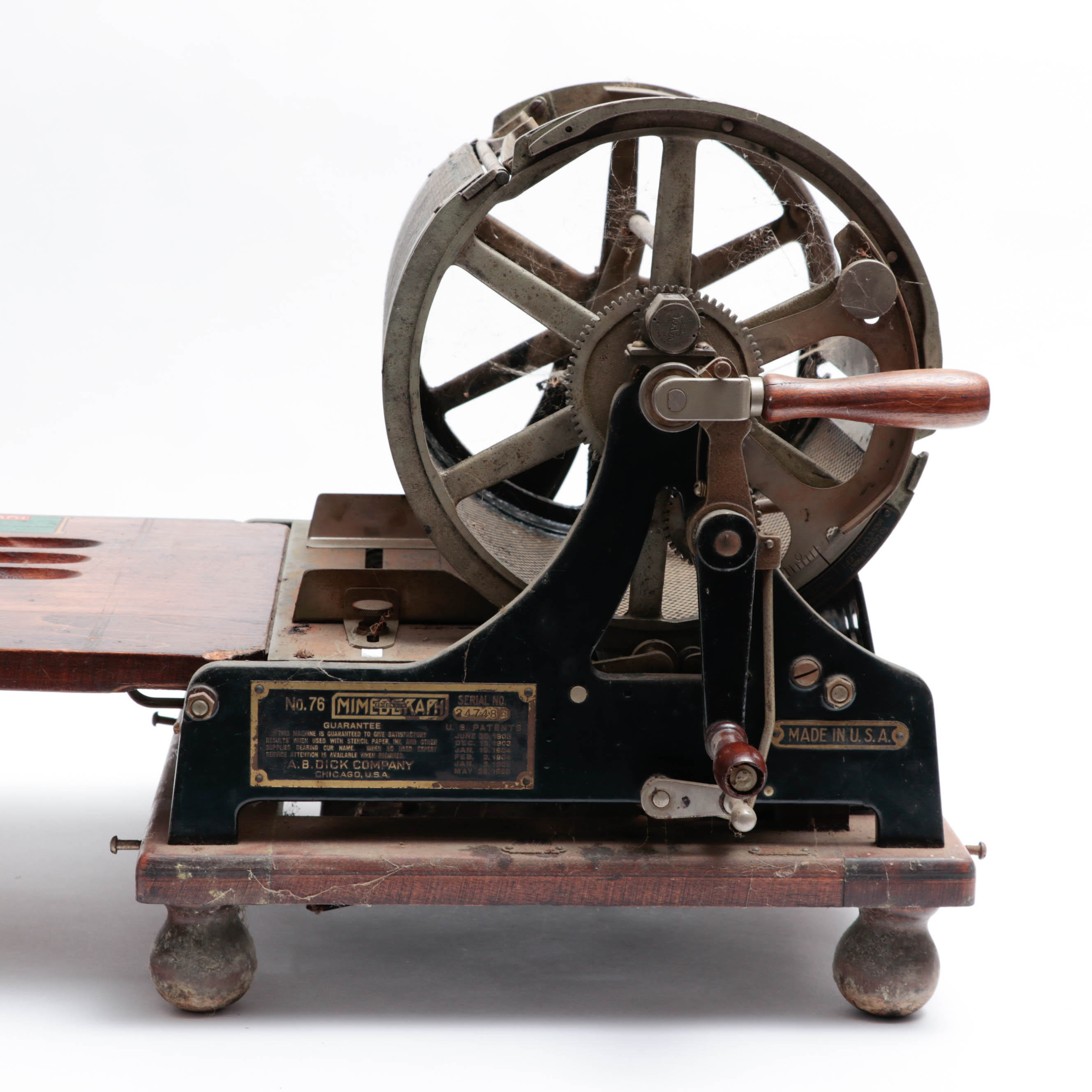Edison's Rotary / A.B. Dick Co. No. 76 Mimeograph Machine, Early 20th Century