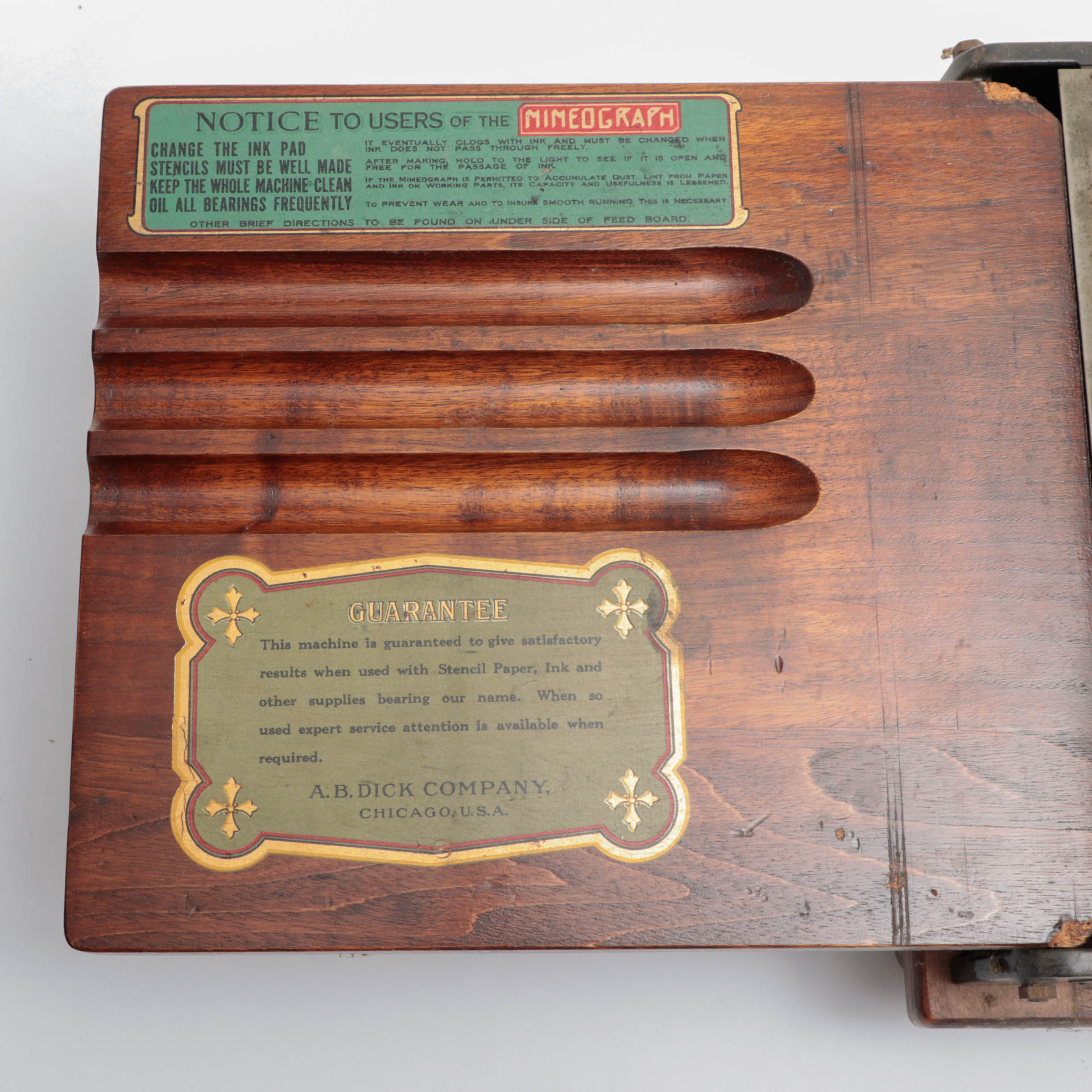 Edison's Rotary / A.B. Dick Co. No. 76 Mimeograph Machine, Early 20th Century