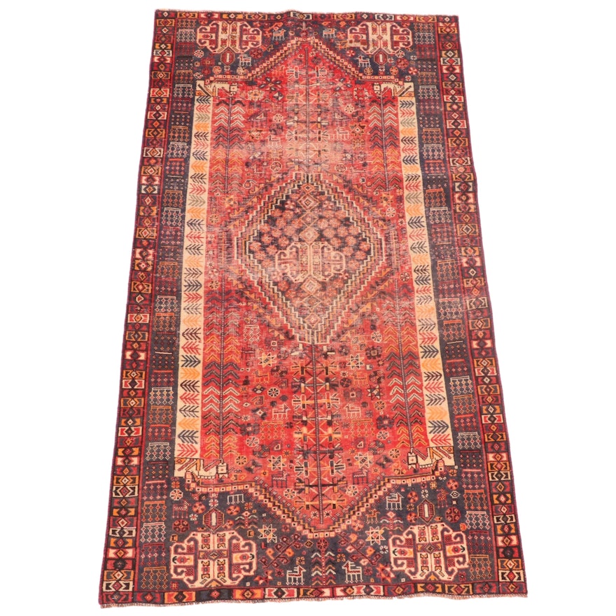 4'6 x 8'2 Hand-Knotted Persian Qashqai Area Rug