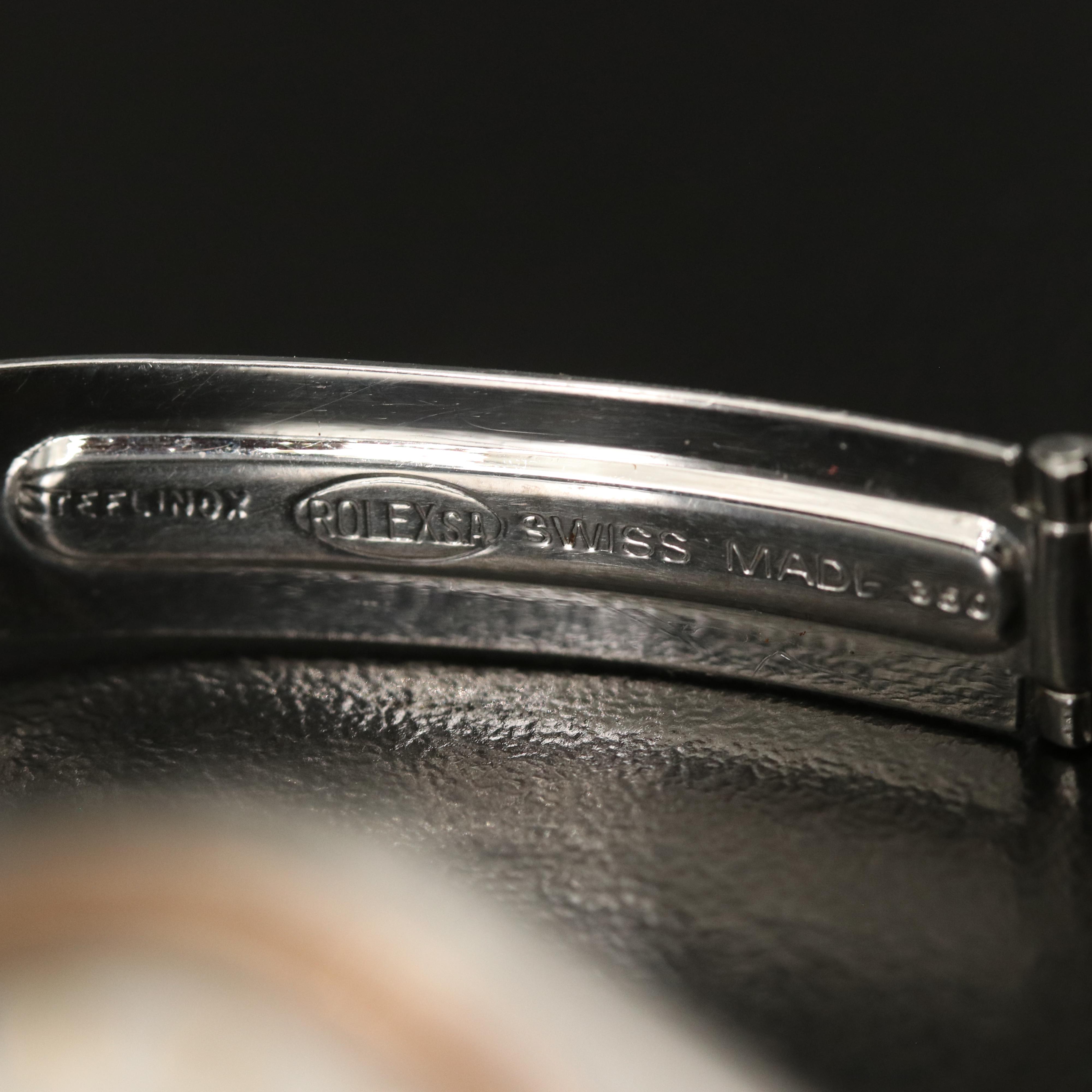 Vintage Rolex Bubbleback Model 5003 14K and Stainless Steel Watch