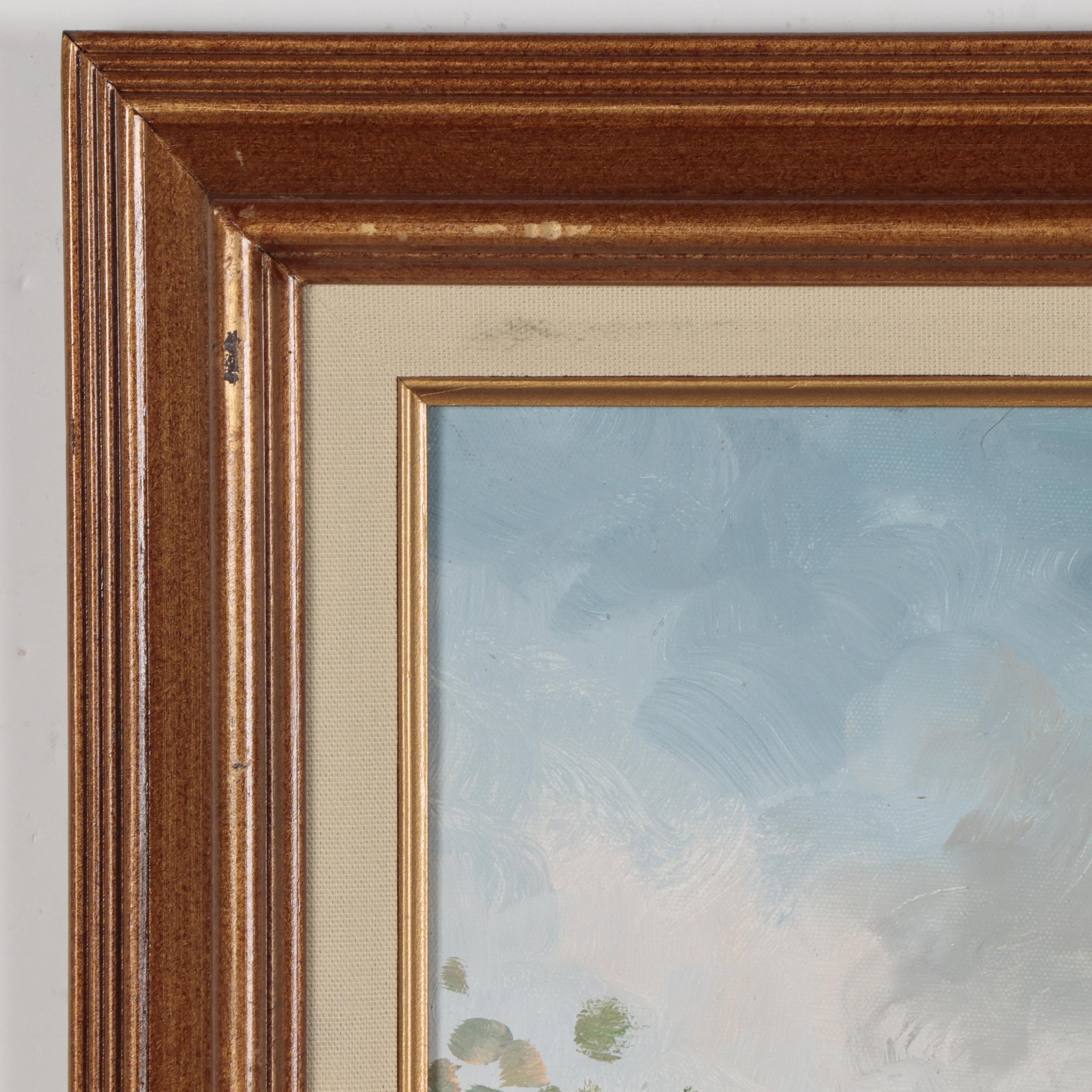 Max Taylor Oil Painting of Paris Street Scene, Late 20th Century