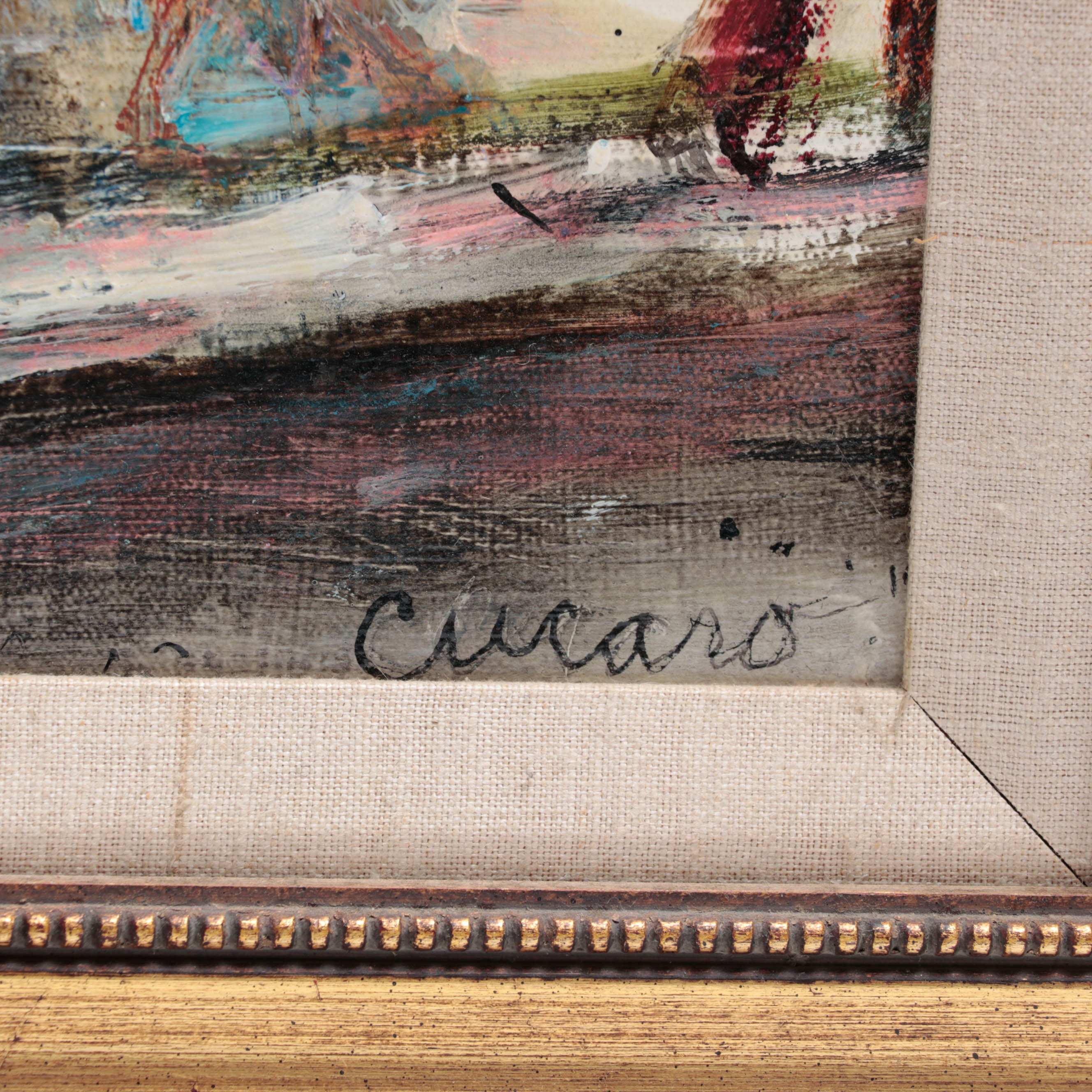 Pascal Cucaro Street Scene Oil Painting