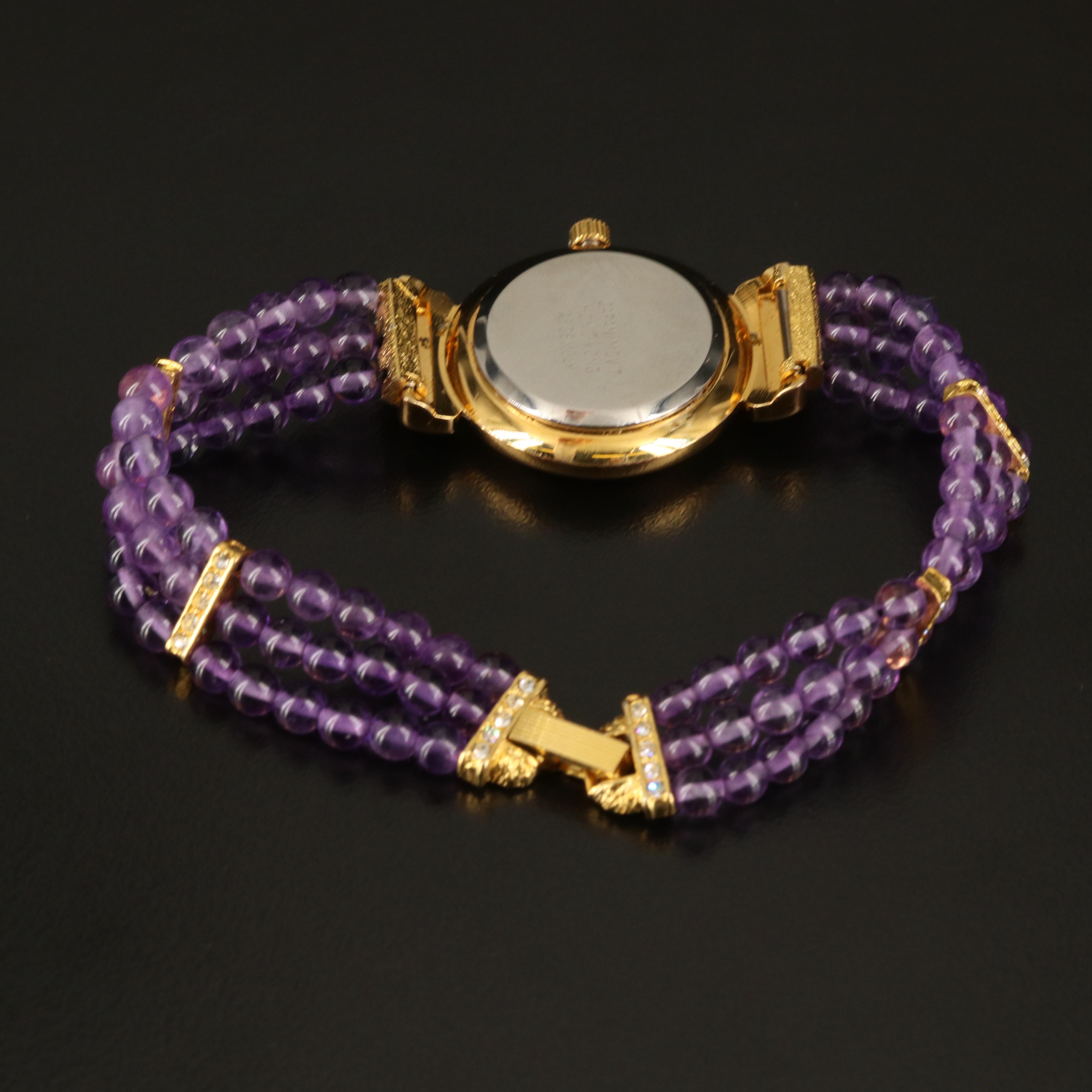 Yip's Mosiac Opal Dial and Amethyst Band Watch