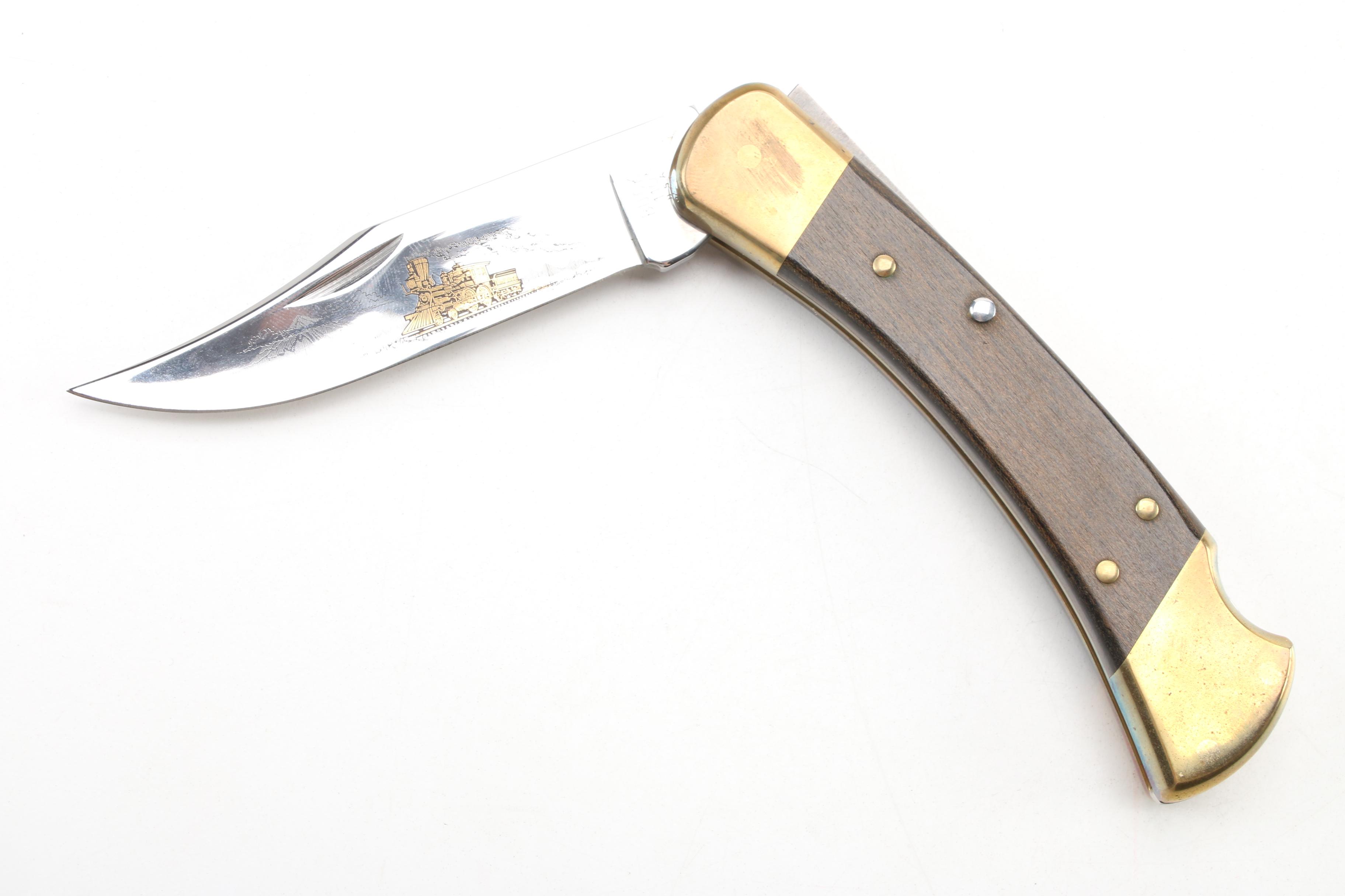 Buck 110 Locomotive Limited Edition Folding Knife in Presentation Box and More