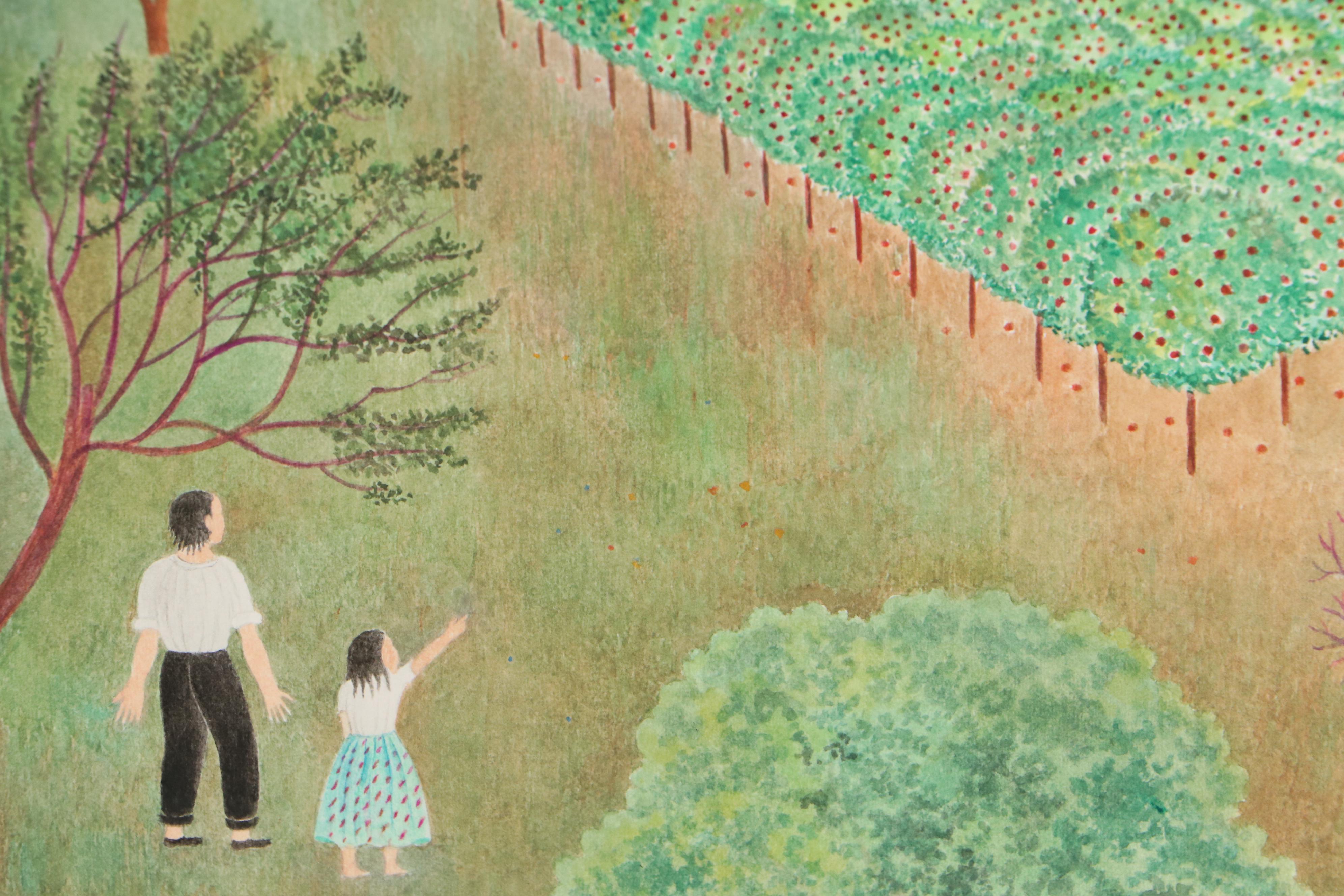 Beatriz Vidal Colored Pencil Drawing of Orange Grove