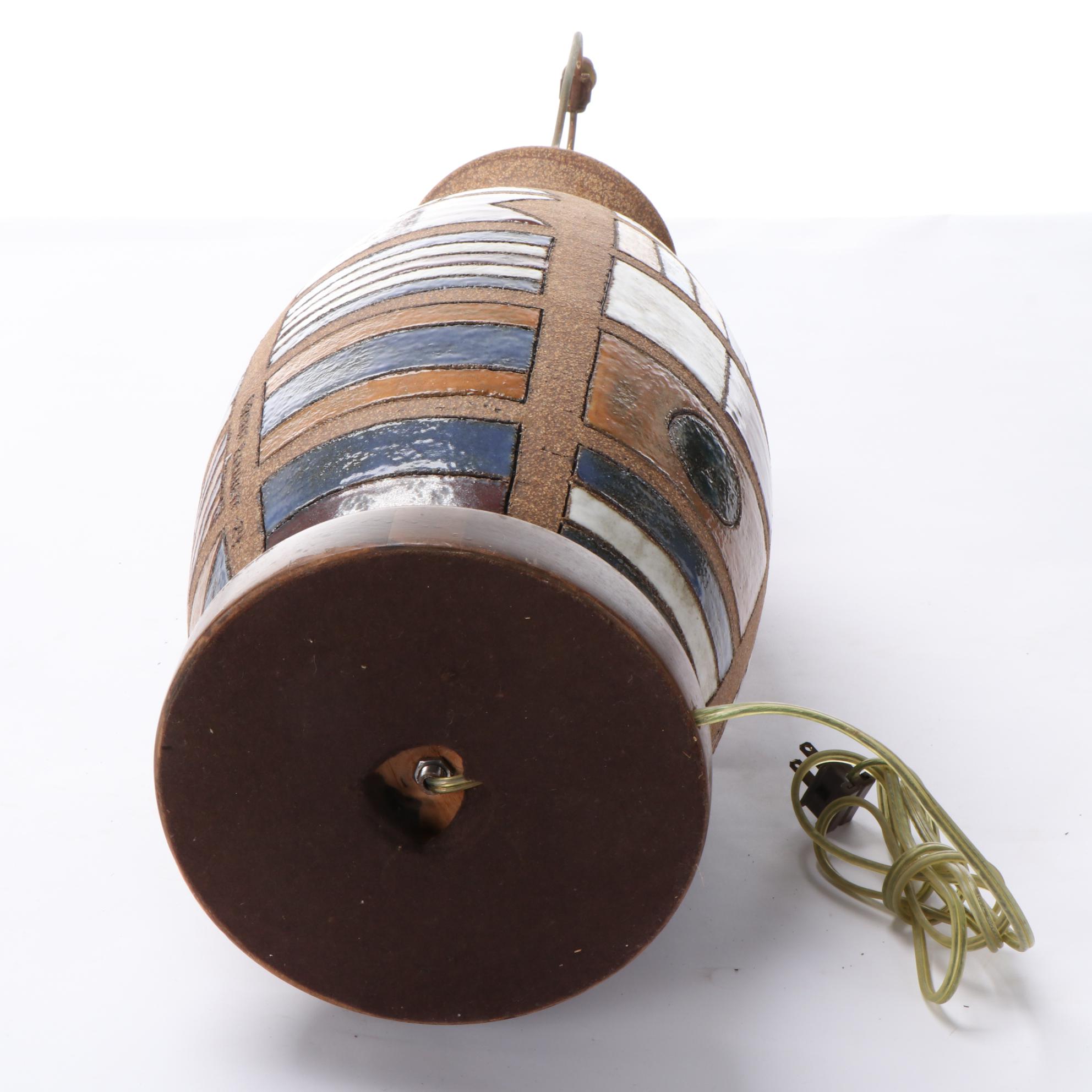 Brent Bennett Original MCM Table Lamp with Fiberglass Shade