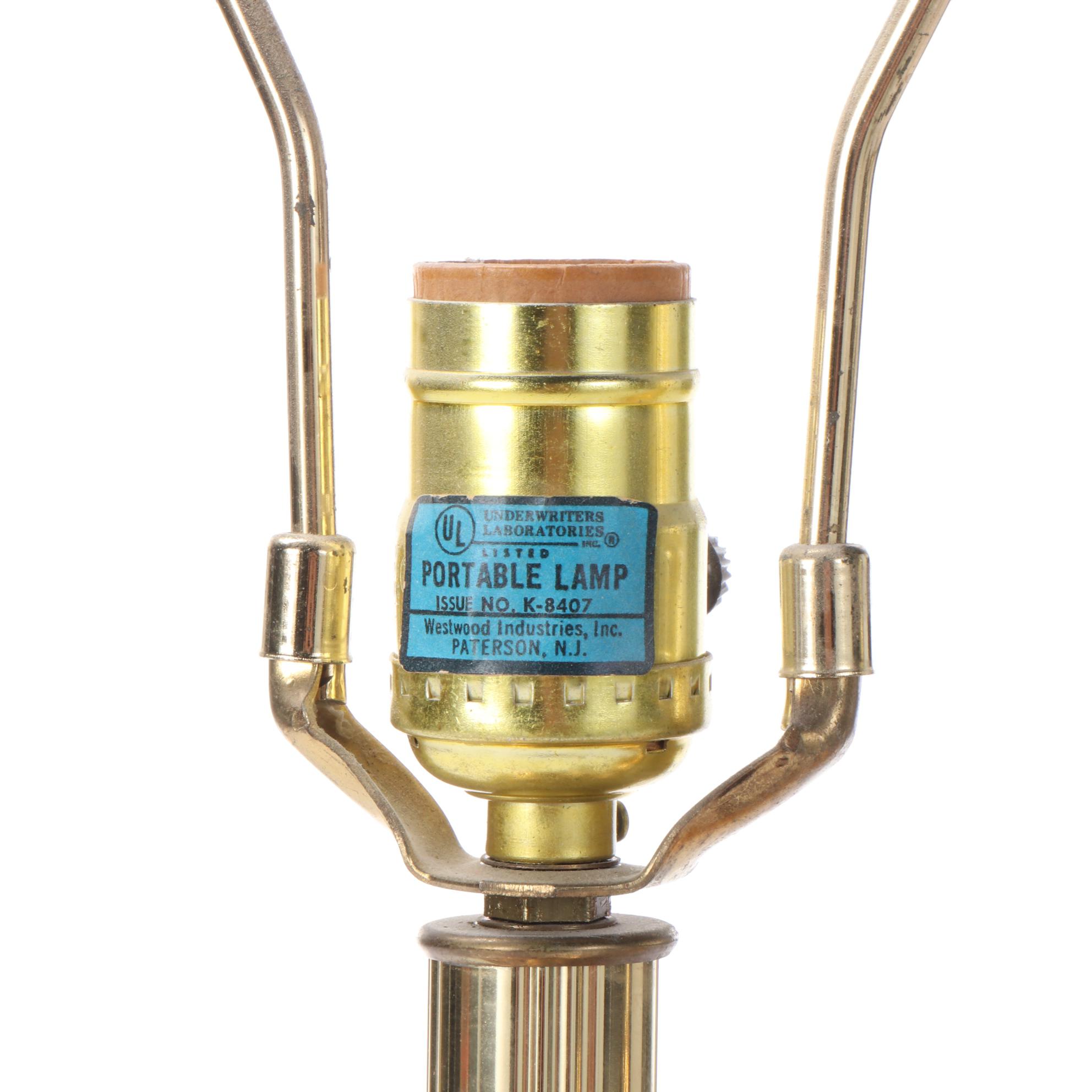 Westwood East Asian Style Ceramic Gilt Crackle Glaze Table Lamps