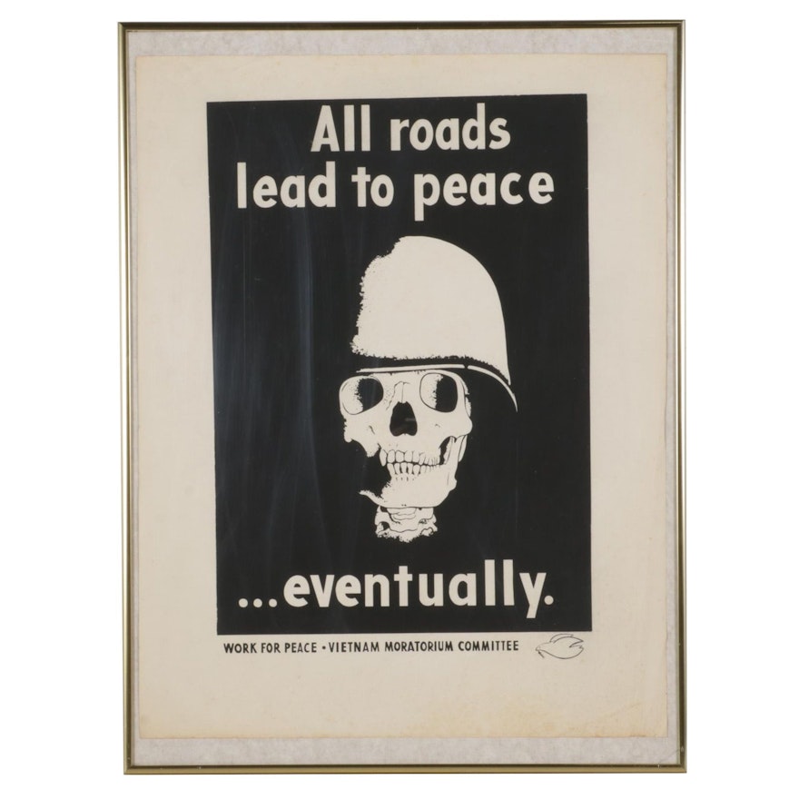 Vietnam Moratorium Committee Serigraph Anti-War Protest Poster, Circa 1970