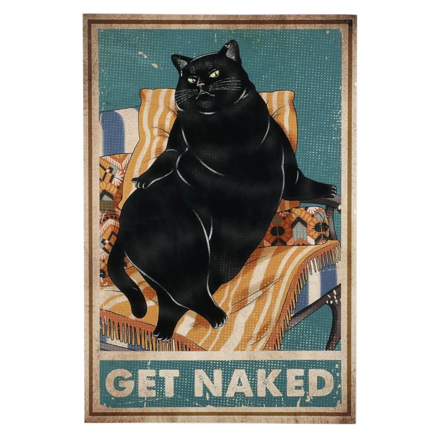 Black Cat Giclée Poster, 21st Century