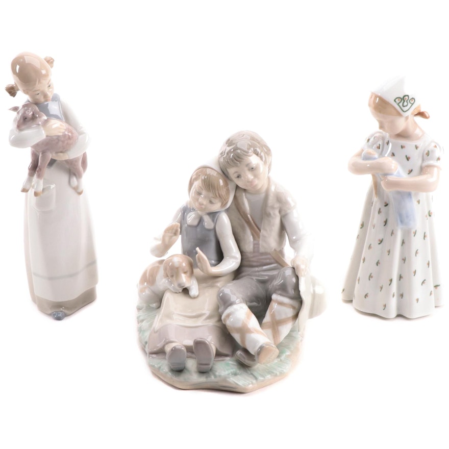 Lladró and Bing & Grøndahl "Friendship" and Other Porcelain Figurines