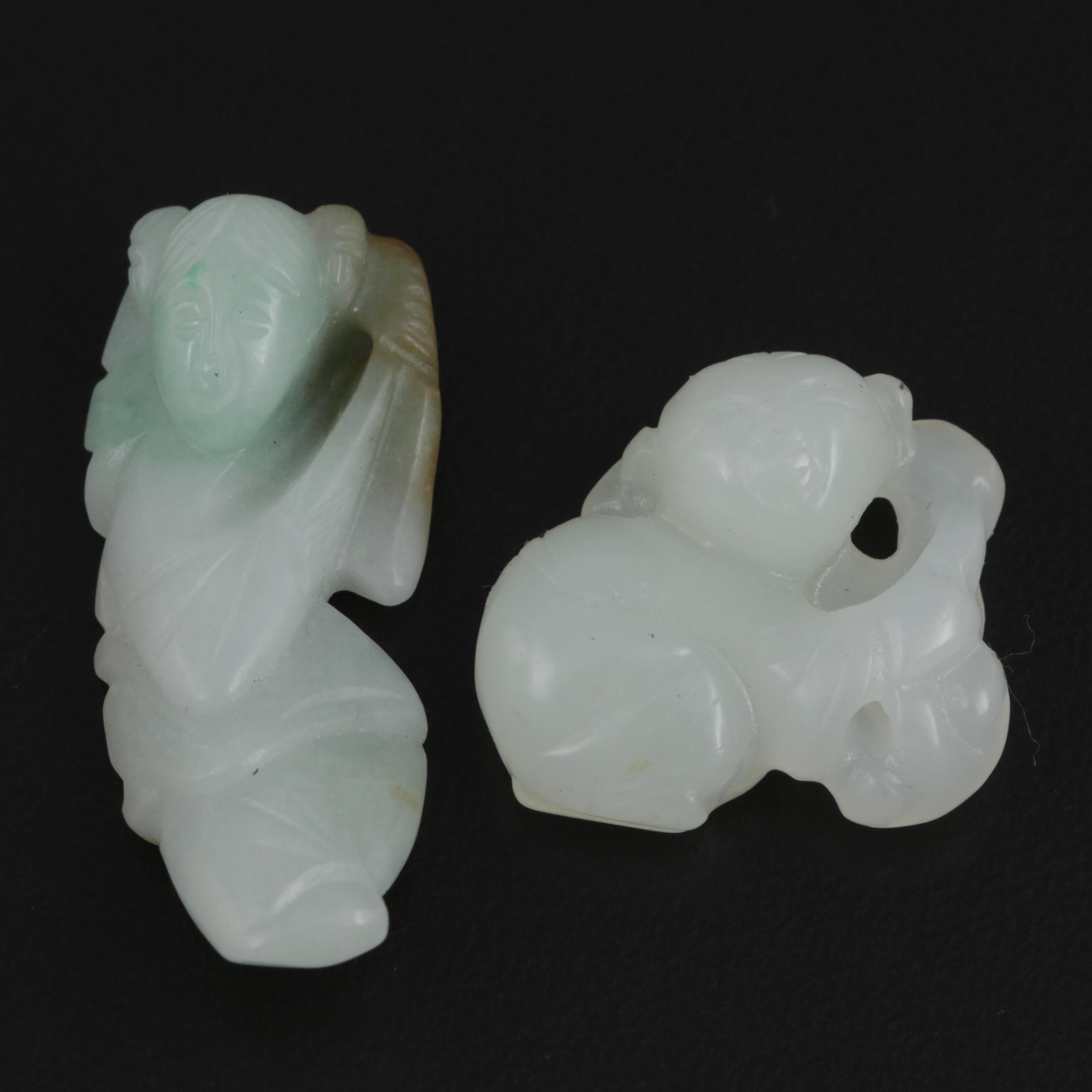 Japanese Carved Stone Netsuke Beads