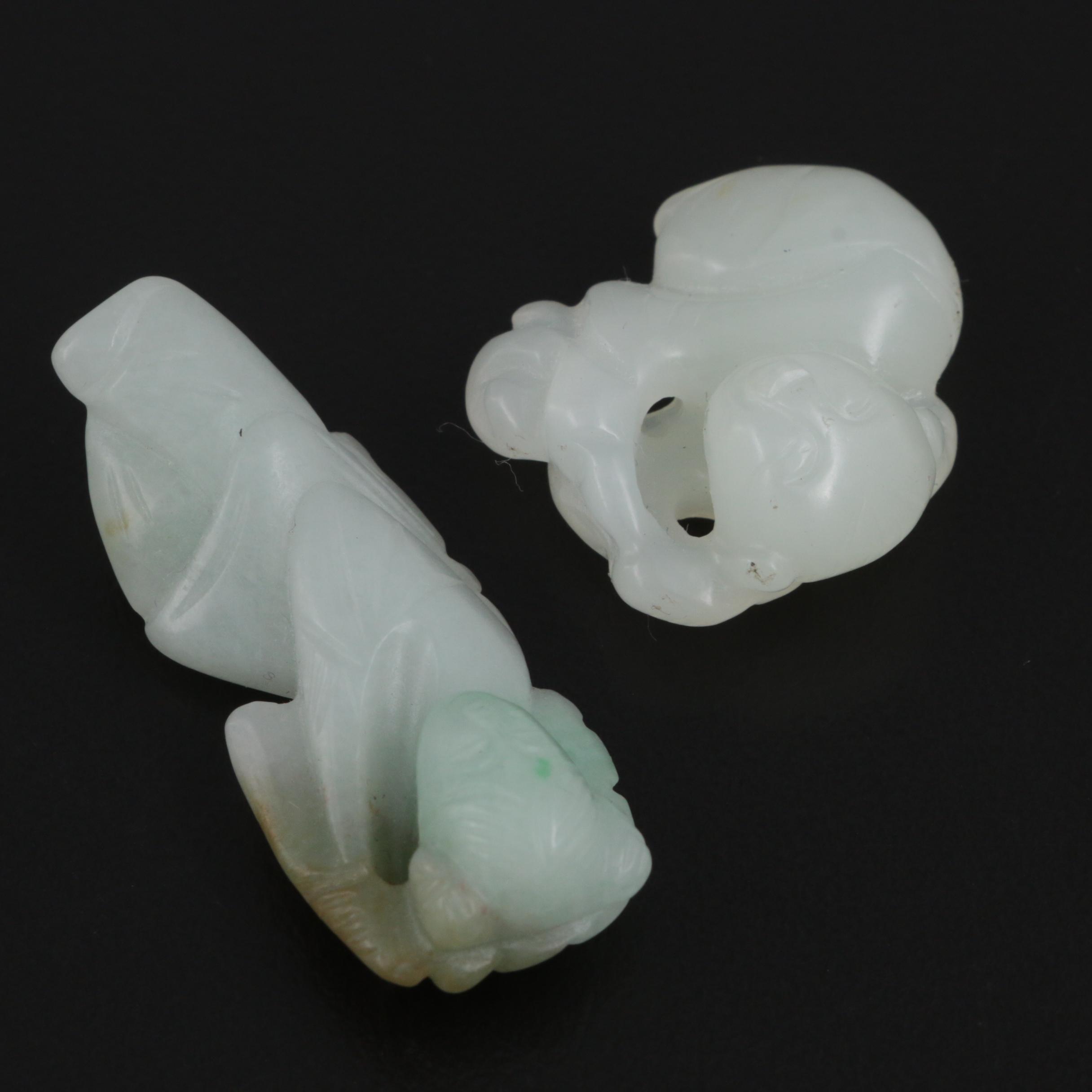 Japanese Carved Stone Netsuke Beads