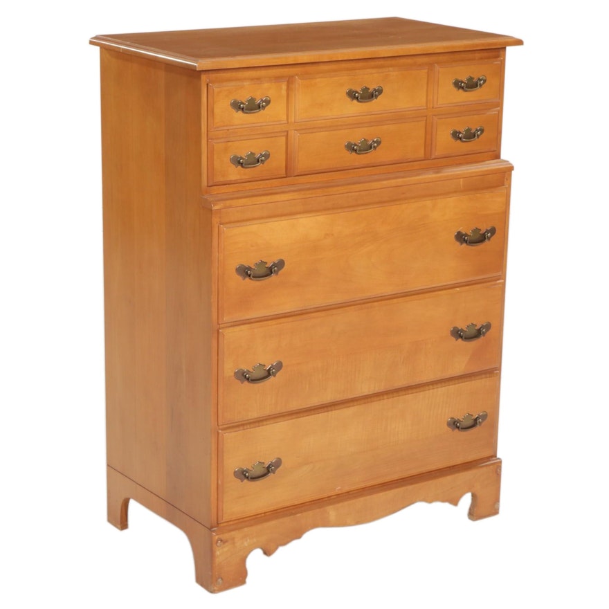 Colonial Style Maple Chest of Drawers, Late 20th Century