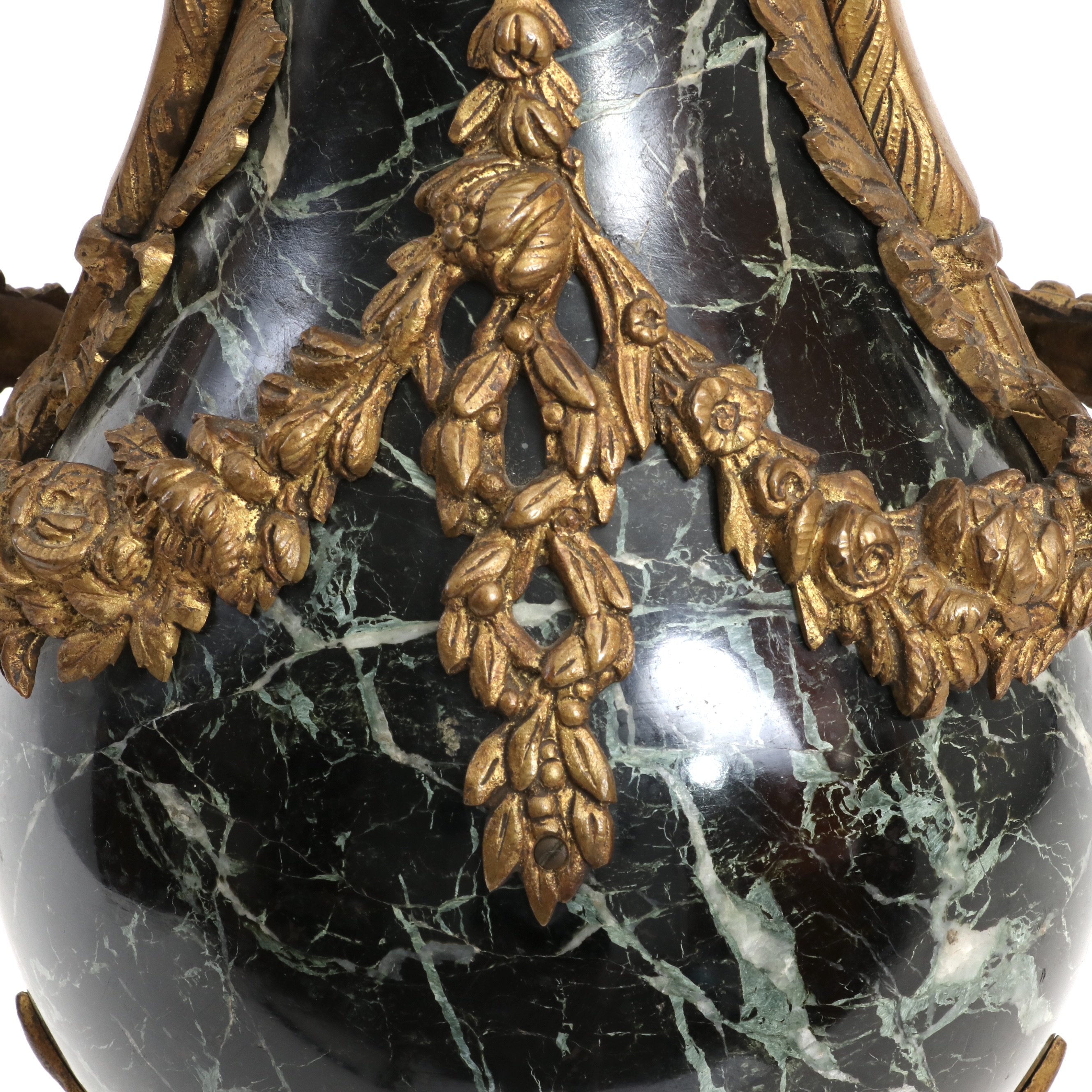 Louis XVI Style French  Black Marble and Ormolu Cassolettes, circa 1860