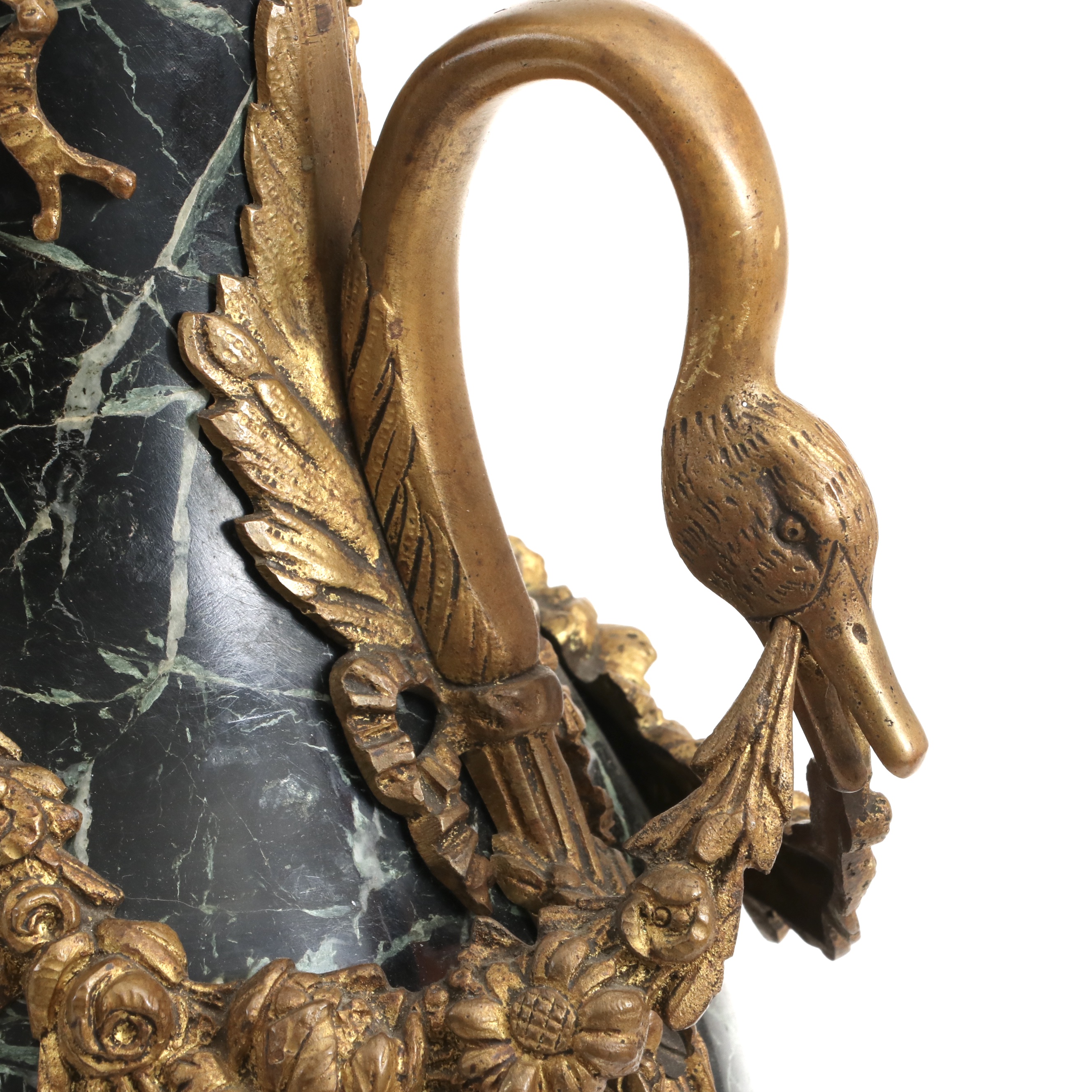 Louis XVI Style French  Black Marble and Ormolu Cassolettes, circa 1860