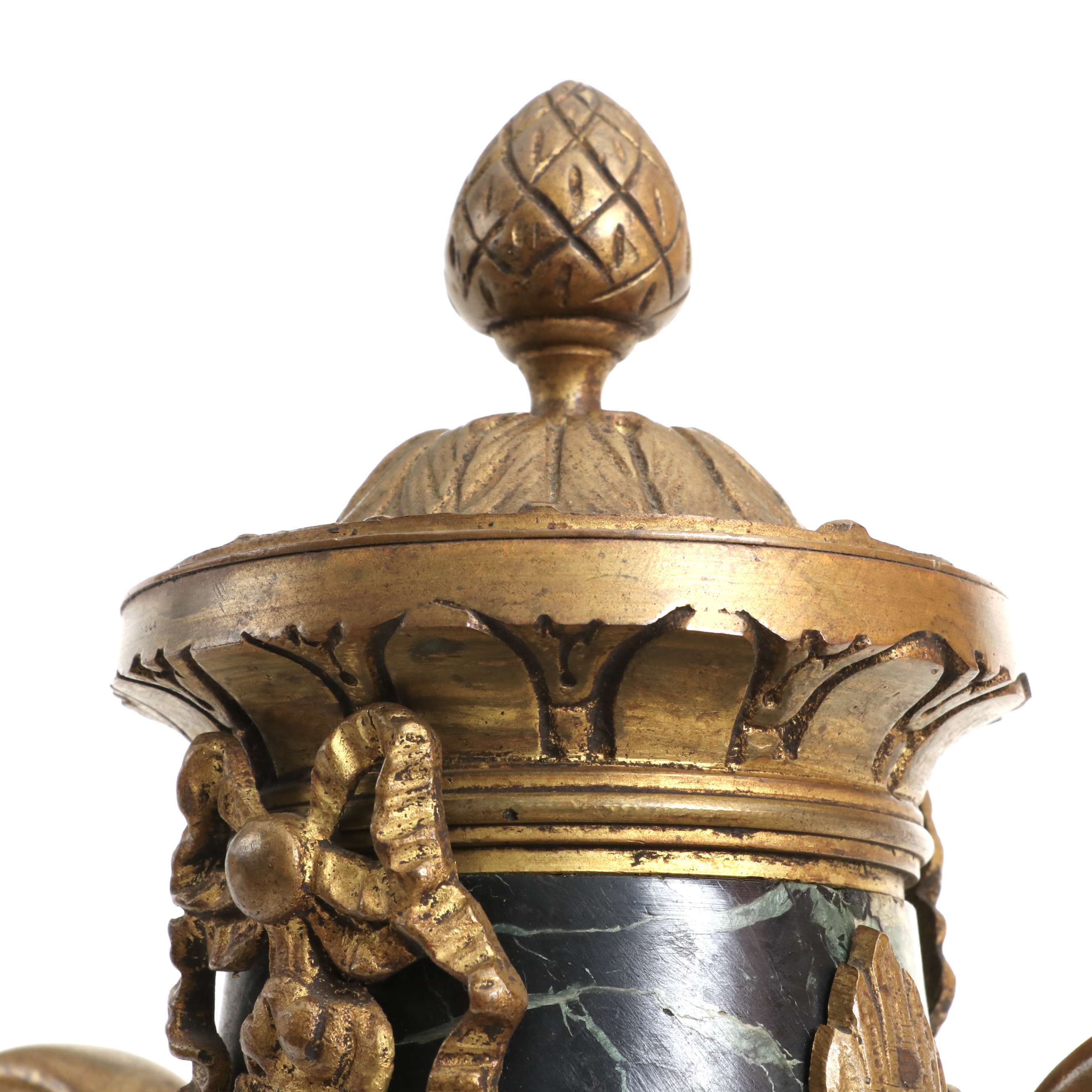 Louis XVI Style French  Black Marble and Ormolu Cassolettes, circa 1860