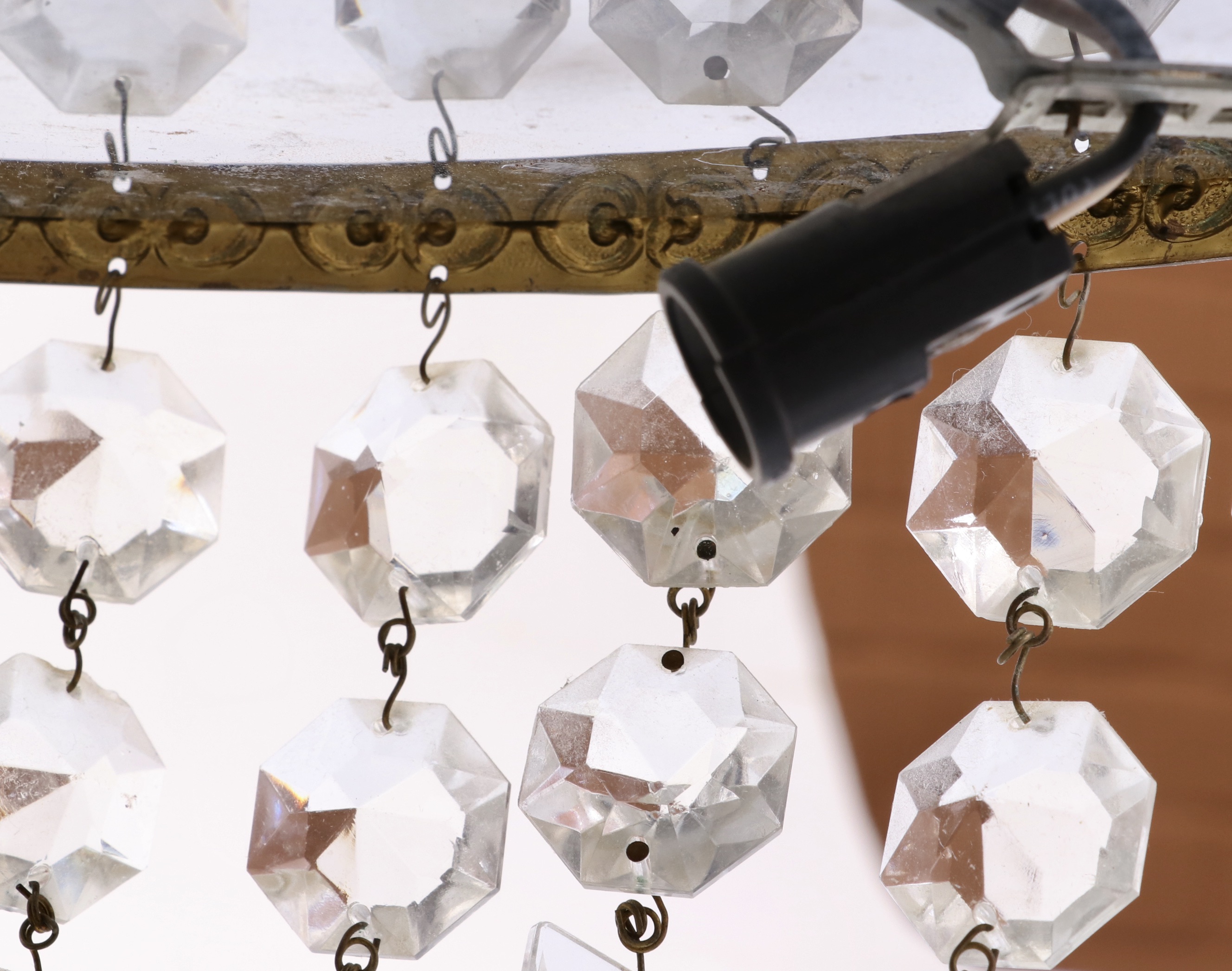 Italian Crystal Flush Mount Chandelier