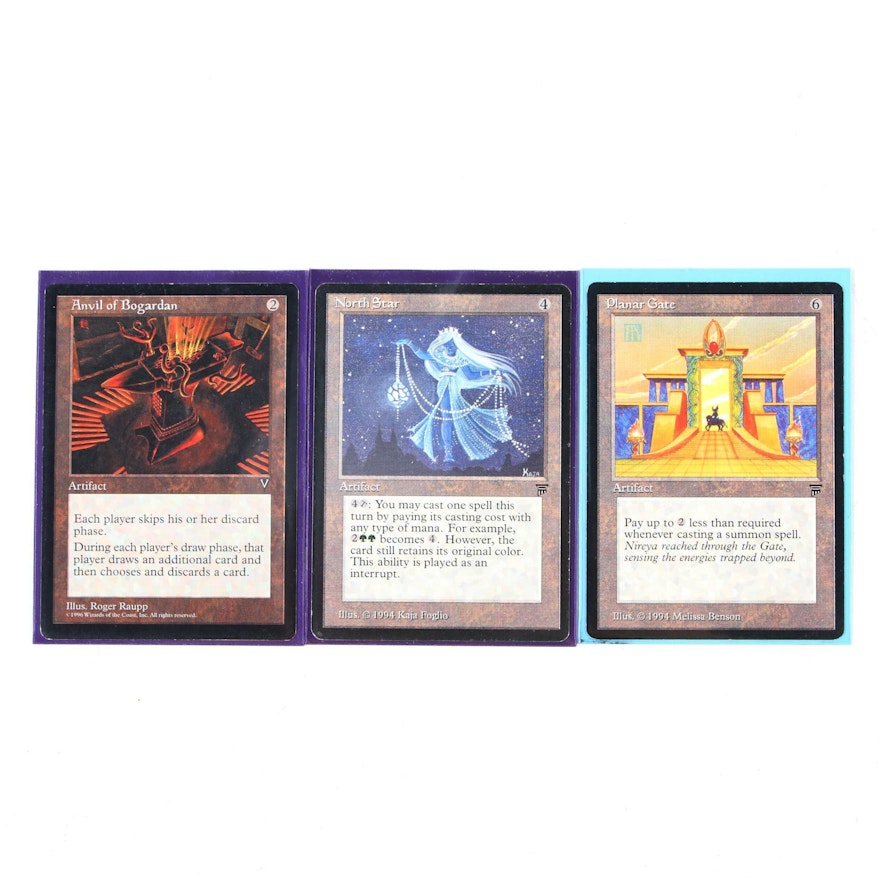 "Magic: The Gathering" Reserved List Cards Including "Anvil of Bogardan," 1990s