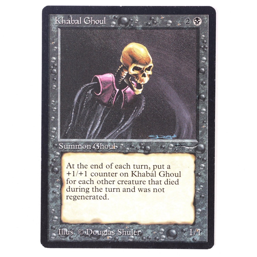 "Magic: The Gathering" Reserved List "Khabal Ghoul" Trading Card, 1993