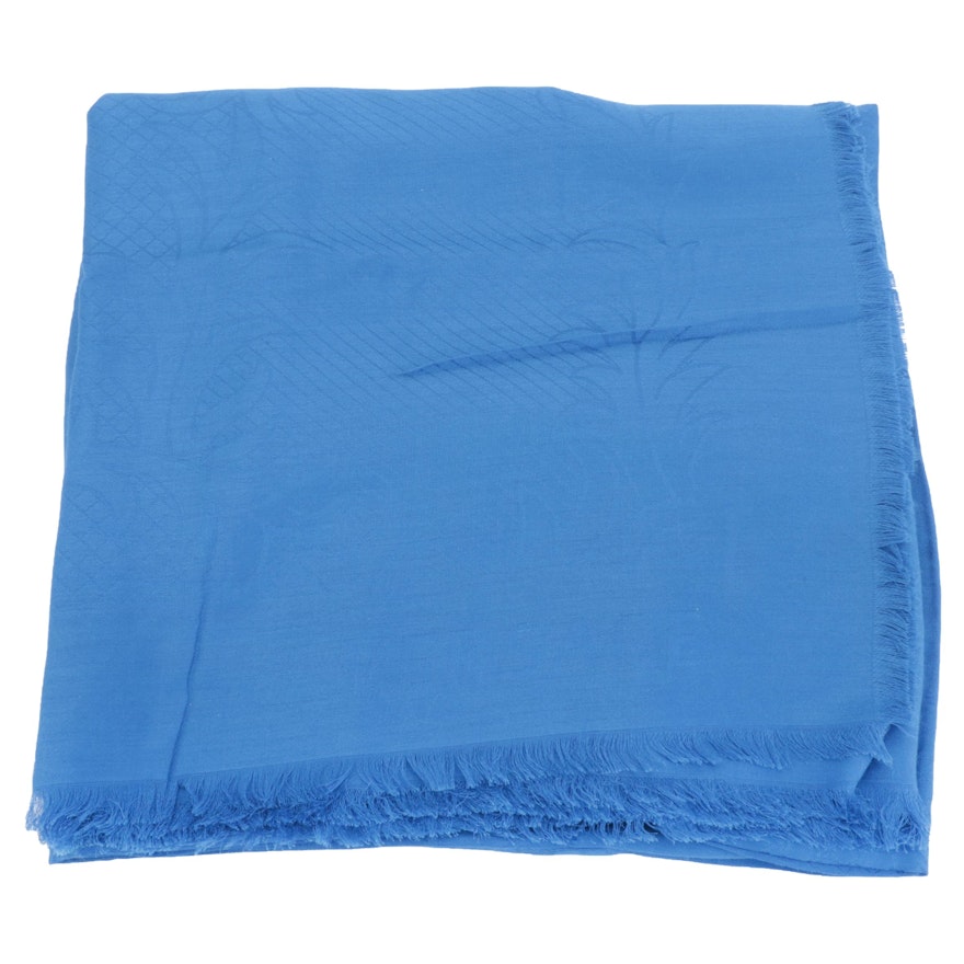 Versace Collection Shawl in Blue Lenpur