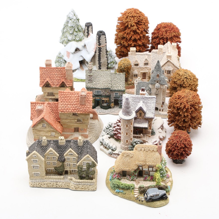 Lilliput Lane and David Winter Building Figurines and Trees