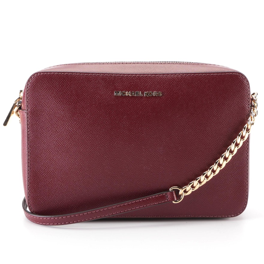 Michael Kors Crossbody Bag in Dark Burgundy Crossgrain Leather