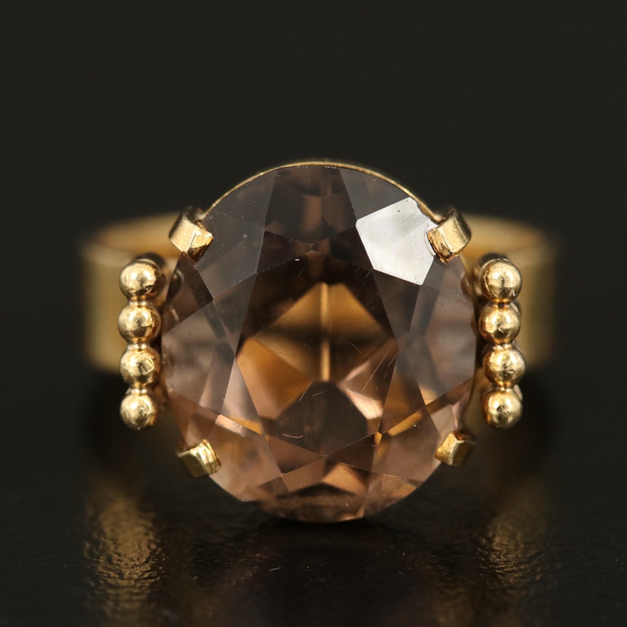 18K Smoky Quartz Ring