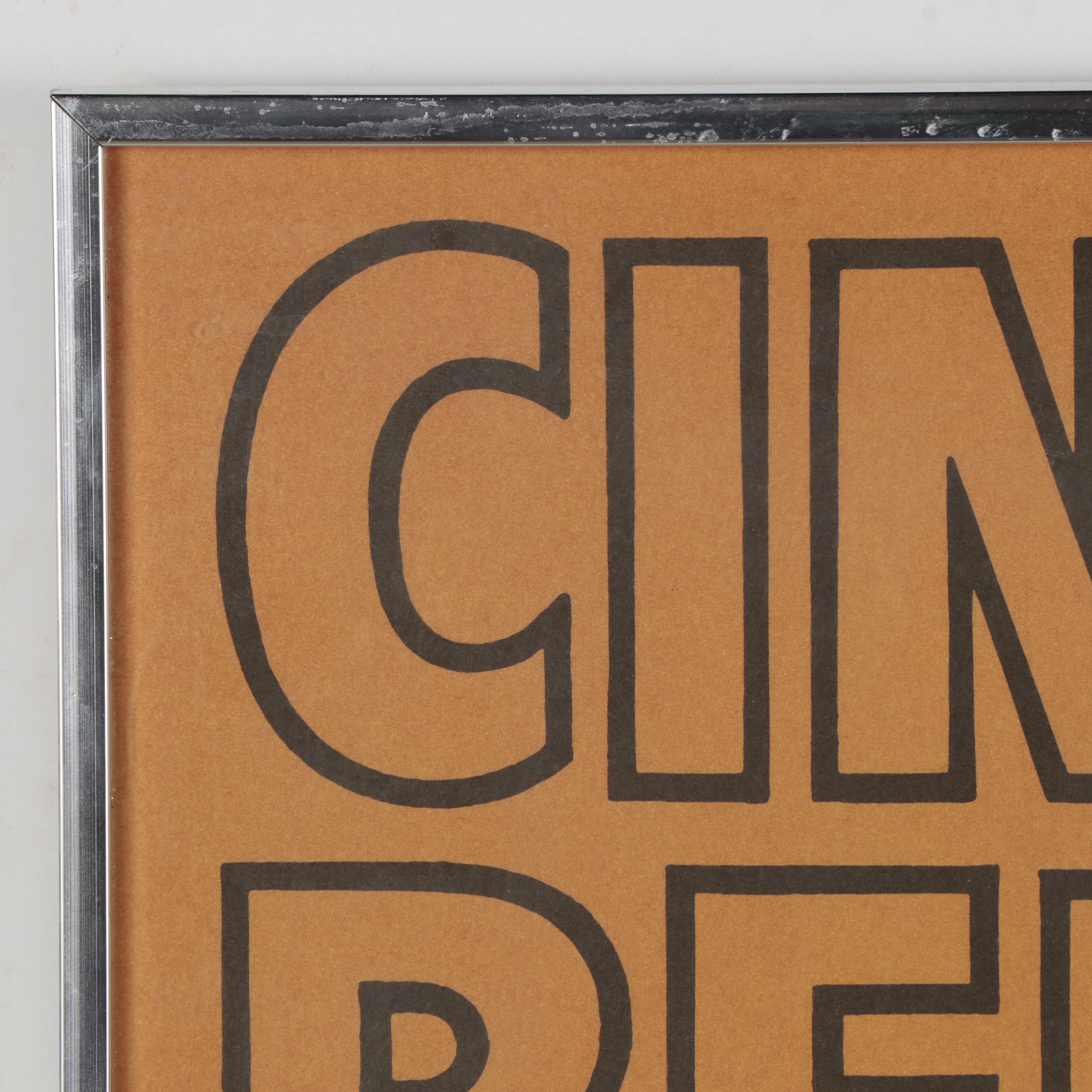 1970 Paul Brown Hall of Fame Owner and Head Coach Signed  NFL Bengals Poster