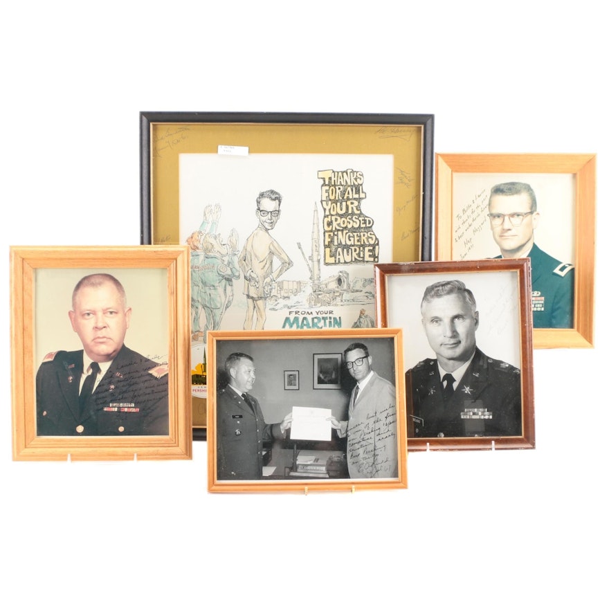 Pershing Missile Development Team Signed Photographs in Frames