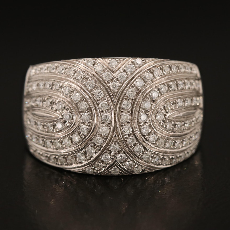 14K 0.80 CTW Diamond Tapered Band