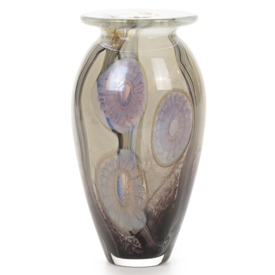Robert Eickholt "Seascape" Handblown Art Glass Vase, 2008