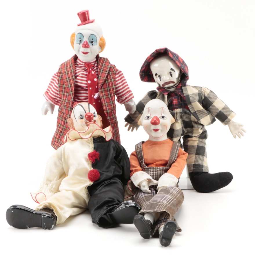 Jui Shan Musical and Other Porcelain Clowns, Late 20th Century