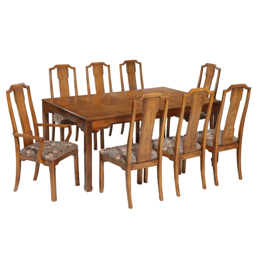 Thomasville Dining Table and Chairs, Late 20th Century