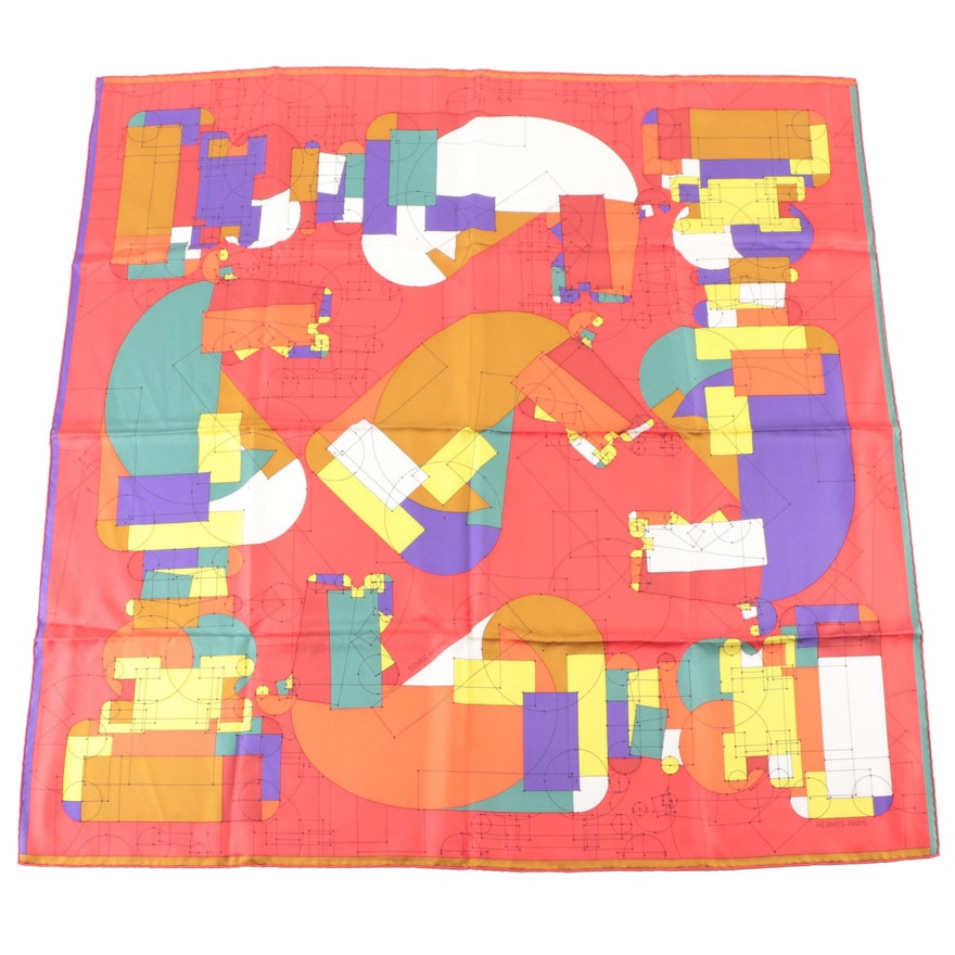 Hermès "Echec Au Roi" Silk Twill Scarf