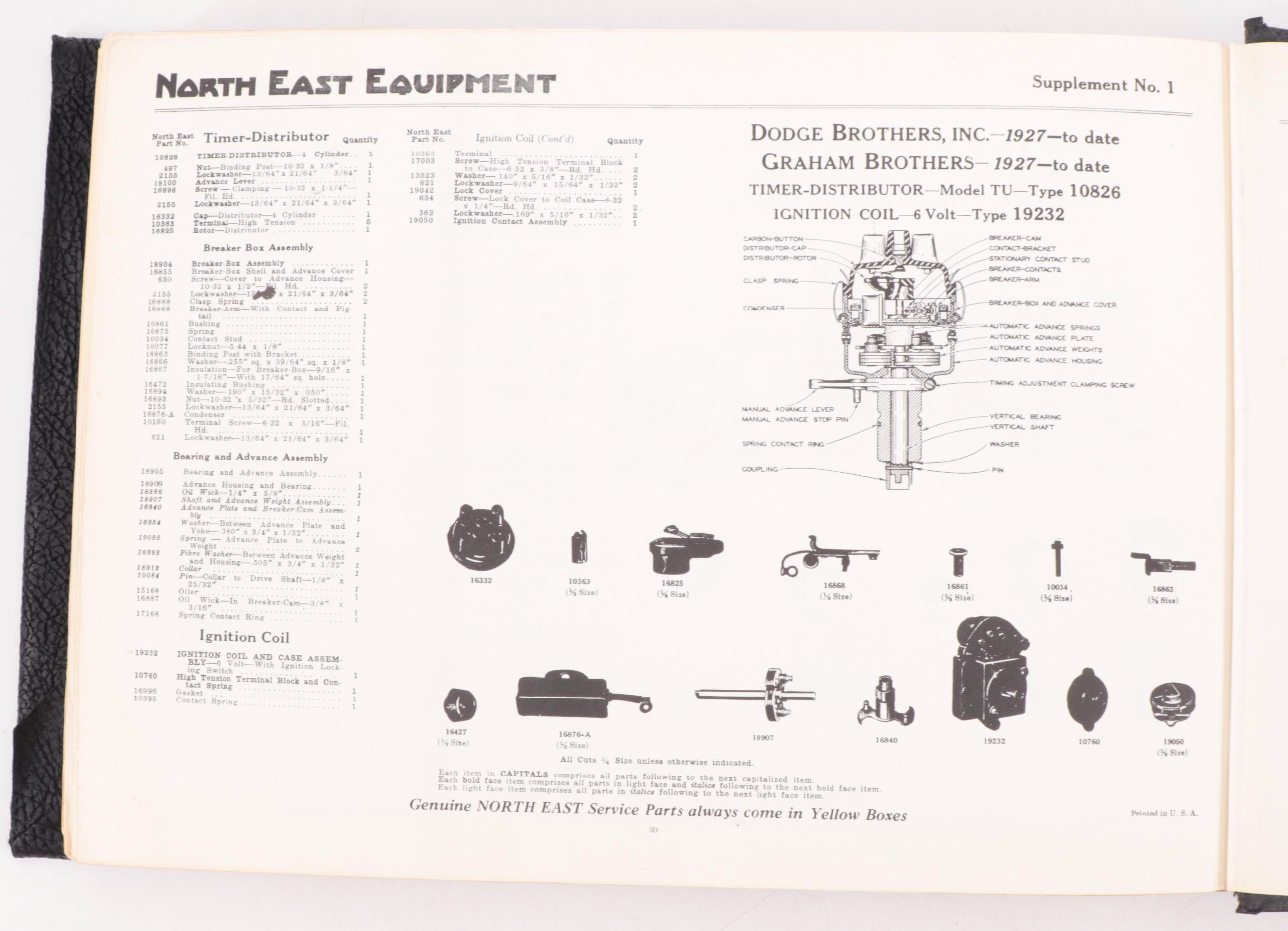 Dodge Brothers Inc. "Master Parts Price List" Ninth Edition, 1927