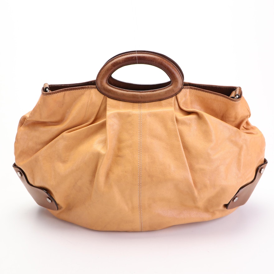 Marni Hobo with Leather Top Handles and Trim