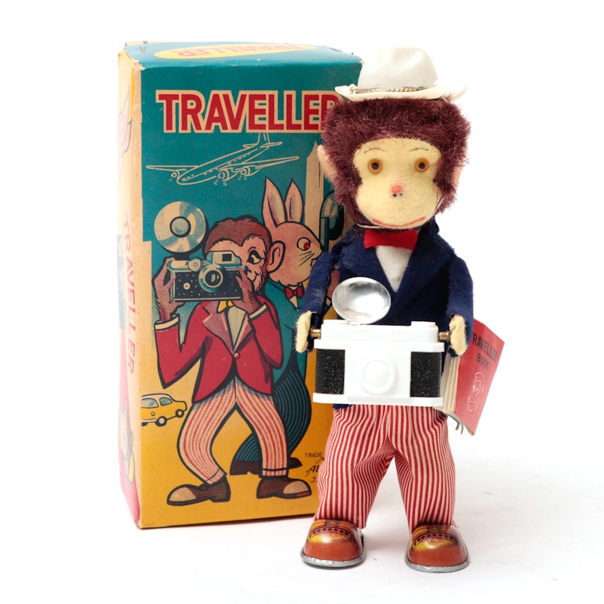 Traveller Wind-Up Camera Monkey Toy