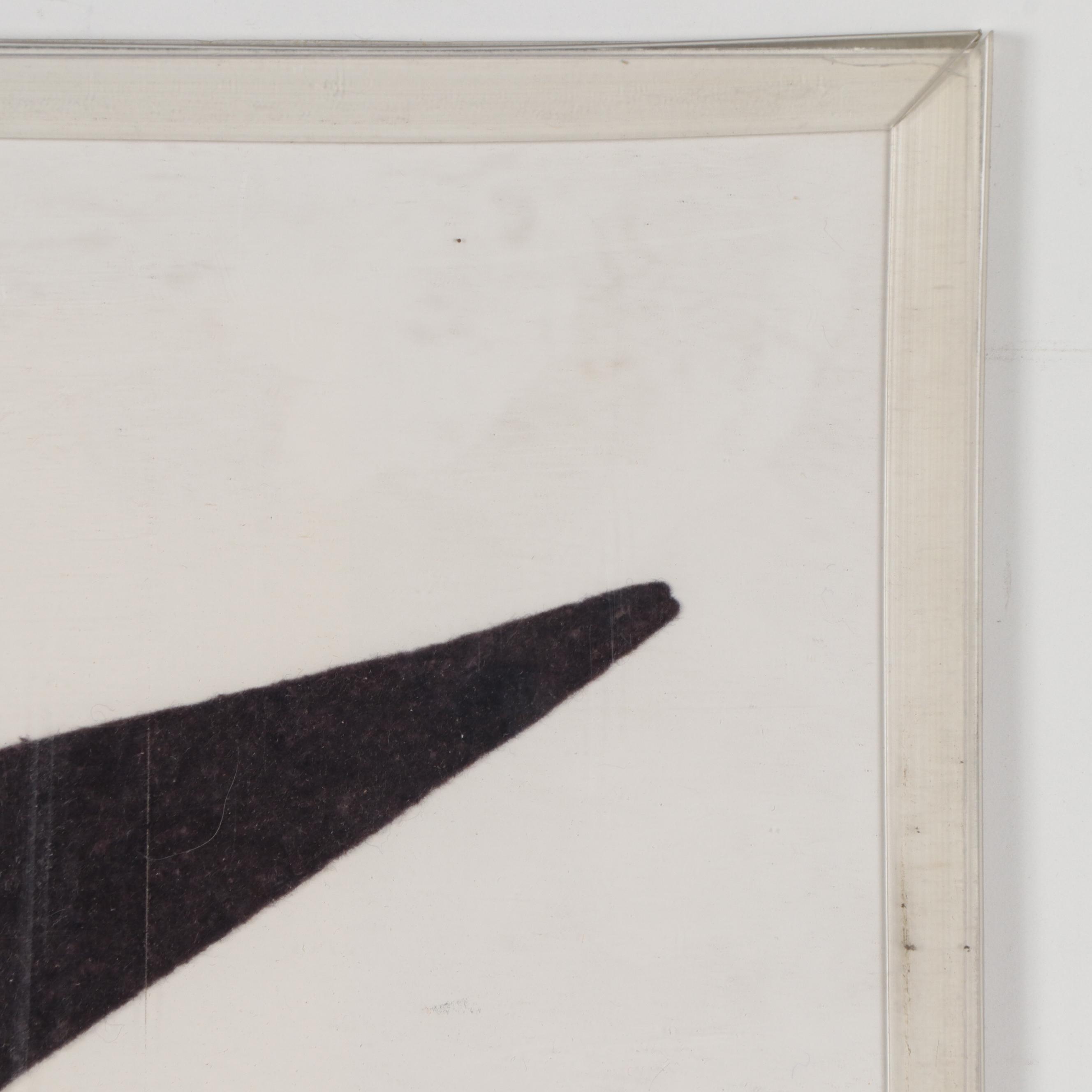 John Wooden Signed UCLA Pennant in Frame