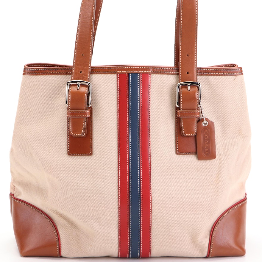 Coach Signature Tote in Canvas and Leather