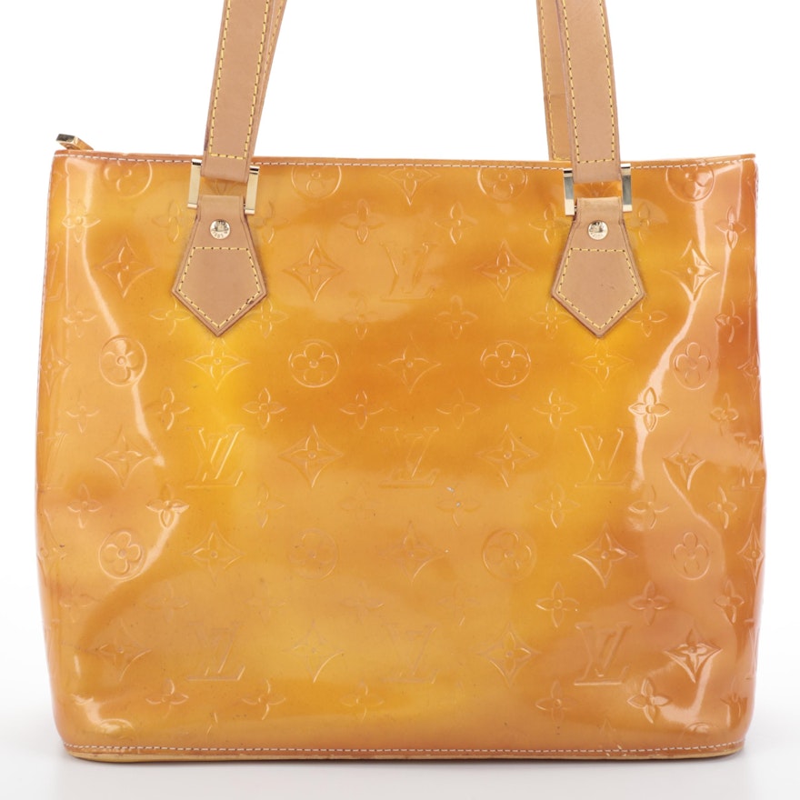 Louis Vuitton Houston Handbag in Monogram Vernis and Vachetta Leather