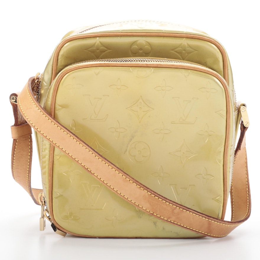 Louis Vuitton Wooster Crossbody Bag in Monogram Vernis and Vachetta Leather