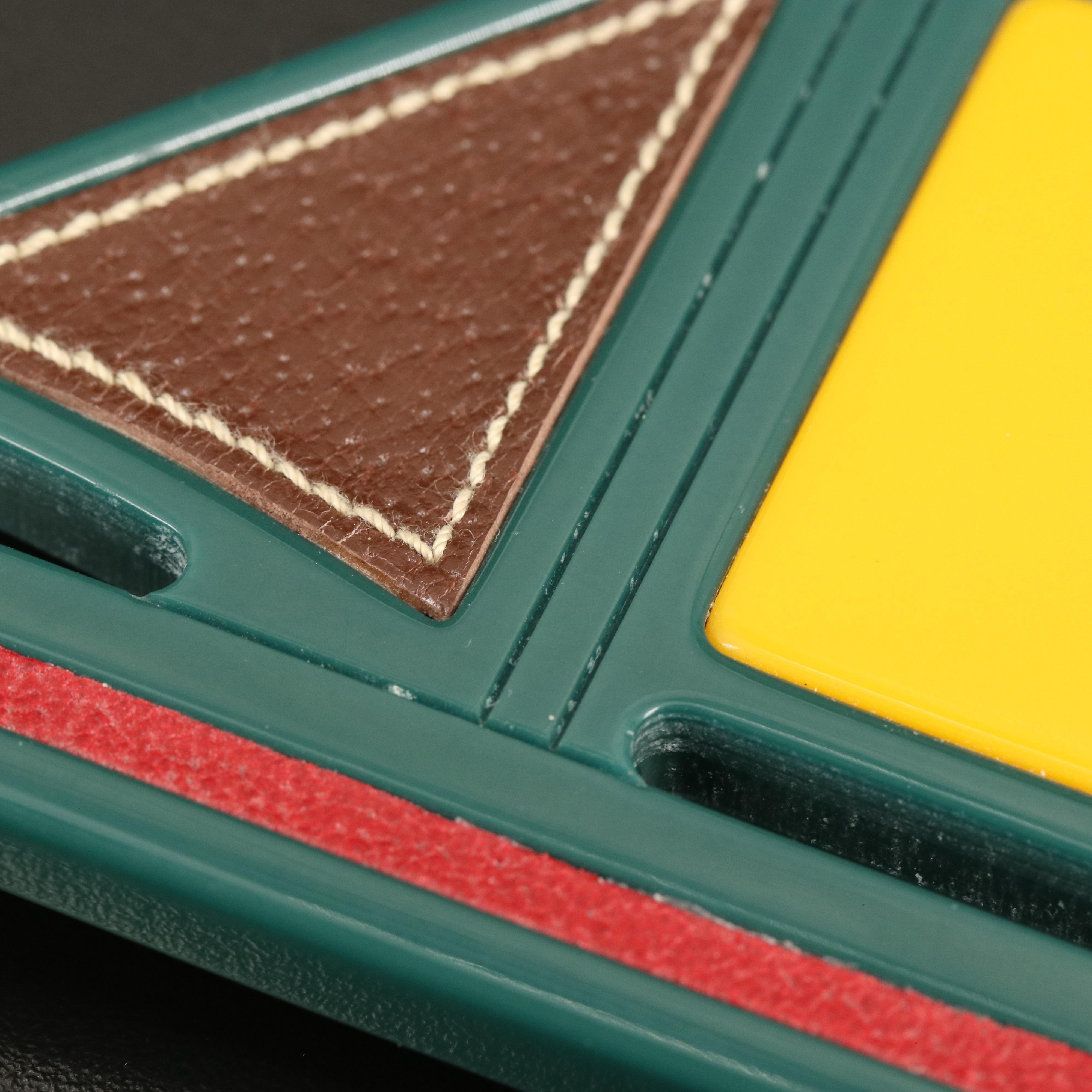 Vintage Prada Sailboat Brooch with Leather Detail