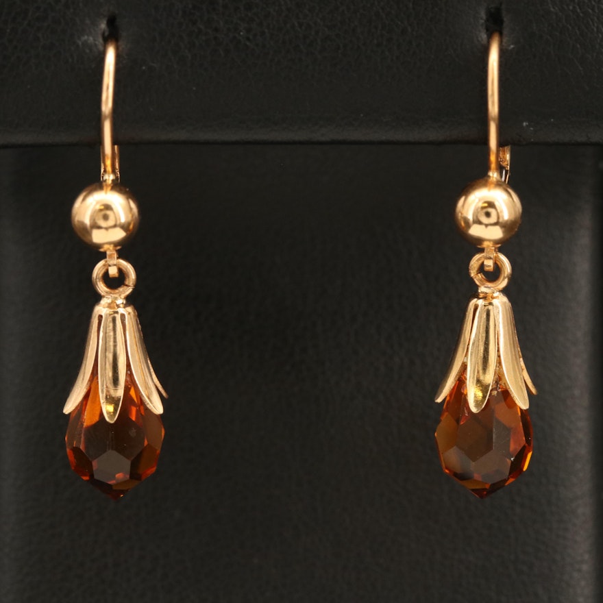 18K Glass Earrings