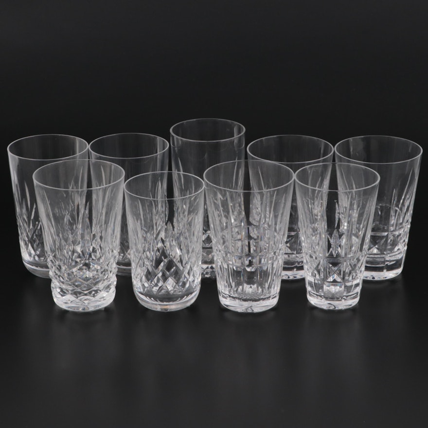 Waterford Crystal "Glenmore," "Kylemore," "Kenmare," and "Lismore" Tumblers