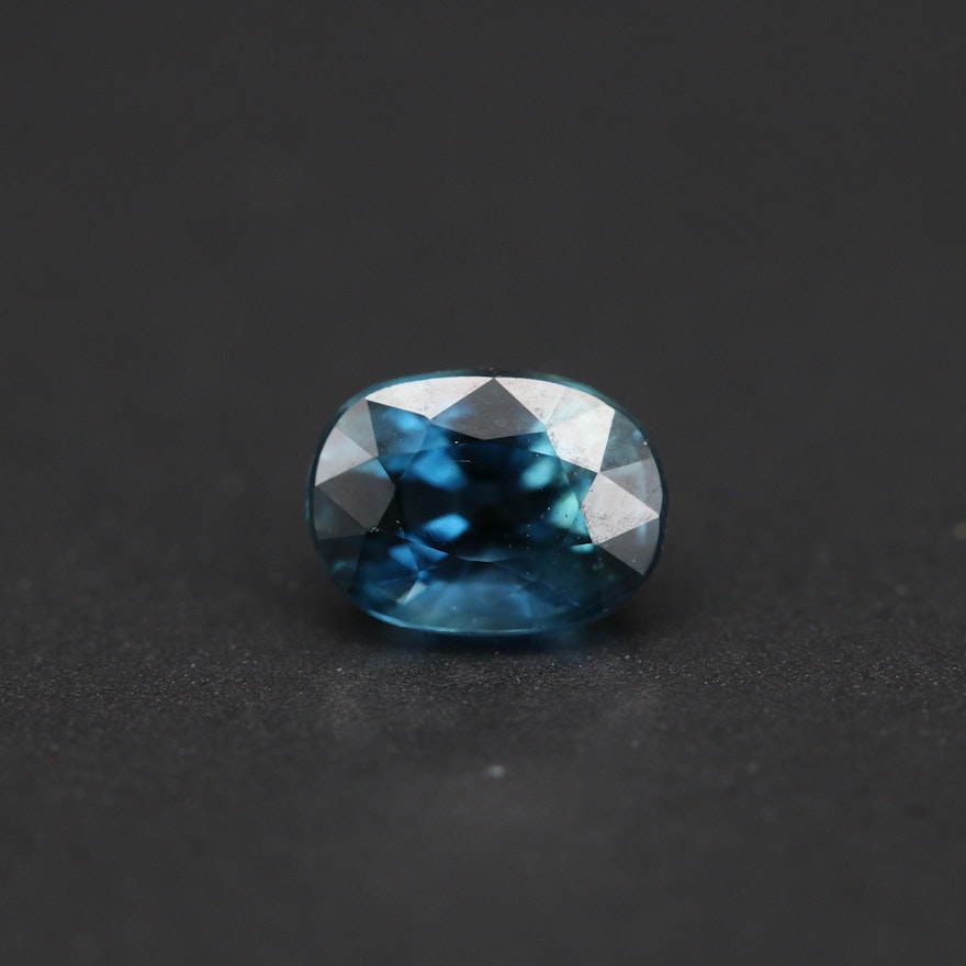 Loose 0.73 CT Oval Faceted Sapphire