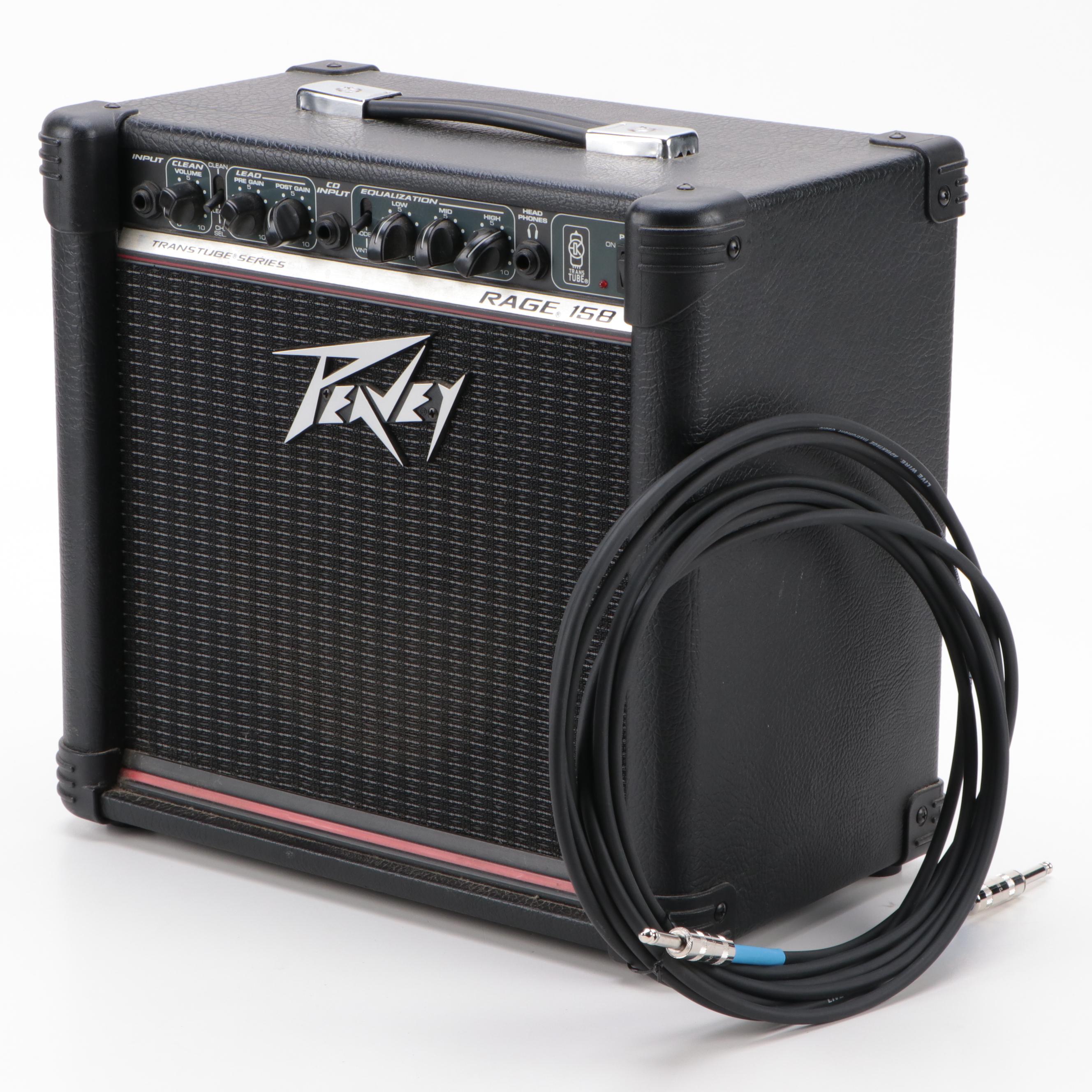 Peavey Rage 158 Guitar Amplifier with Instrument Cable